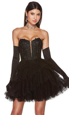 Alyce Paris 3766 - Embroidered Sequin A-Line Cocktail Dress - view 4