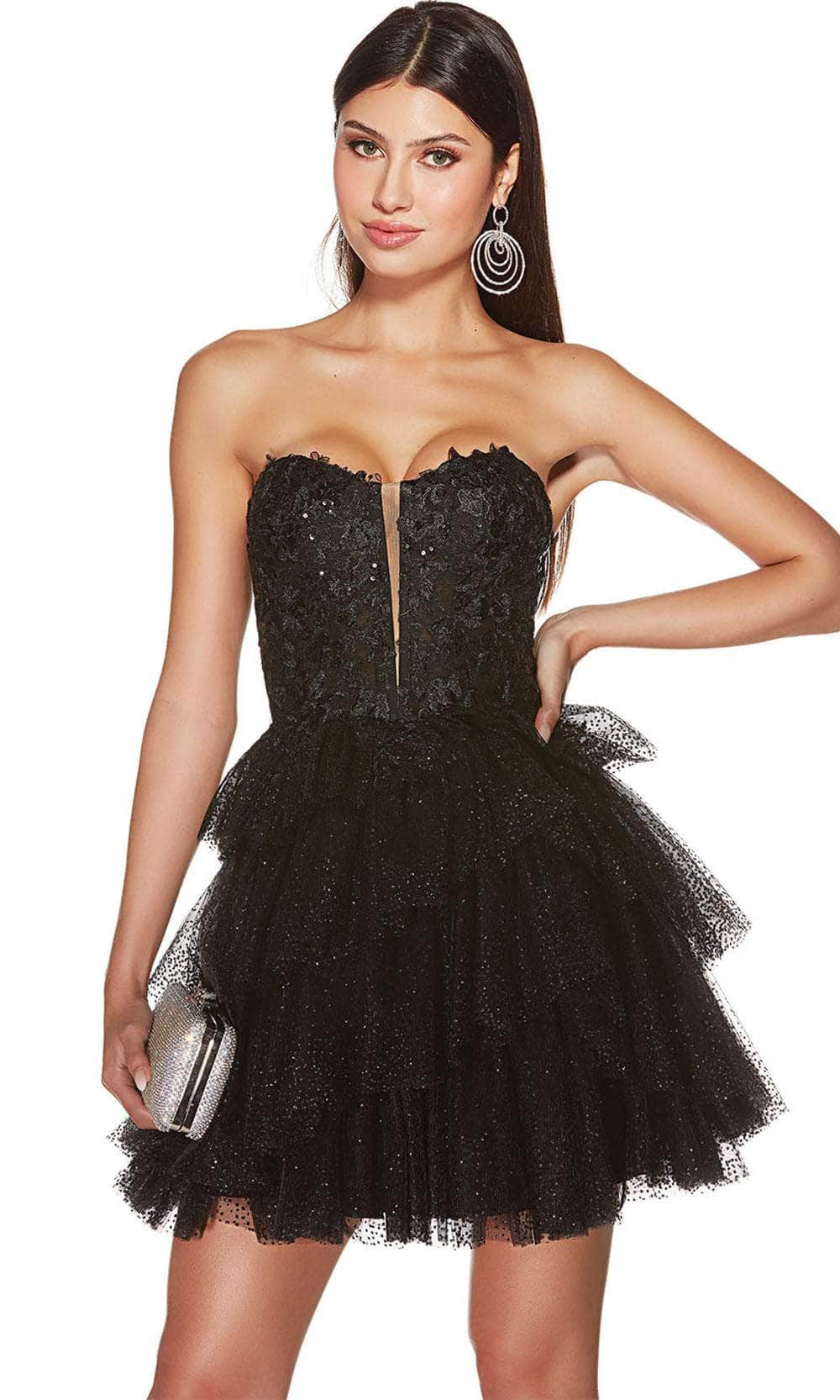 Alyce Paris 3766 - Embroidered Sequin A-Line Cocktail Dress - view 5