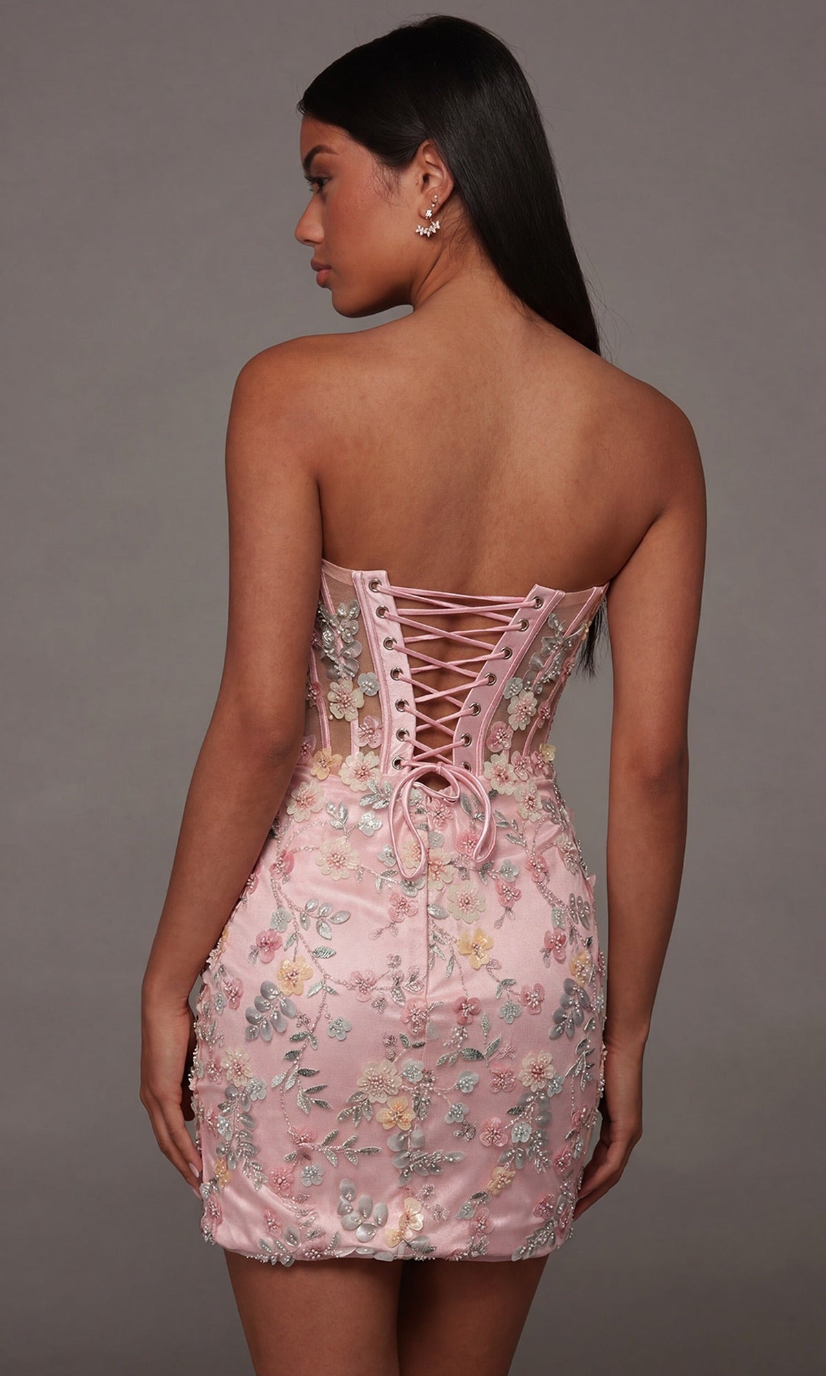 Alyce Paris 40139 - Floral Embellished Strapless Sweetheart Dress