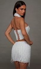 Alyce Paris 40141 - Pearl Fringe Corset Party Dress