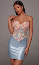 Alyce Paris 40145 Embellished Sweetheart Mini Dress