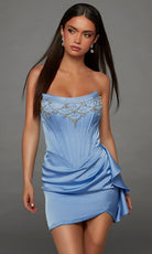 Alyce Paris 40151 - Beaded Accent Scoop Neck Cocktail Dress