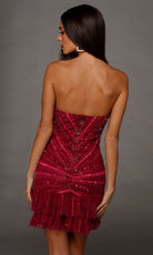 Alyce Paris 40156 - Hand Beaded Ruffle Hem Cocktail Dress