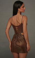 Alyce Paris 40174 - Plunging V-Neck Beaded Illusion Cocktail Dress