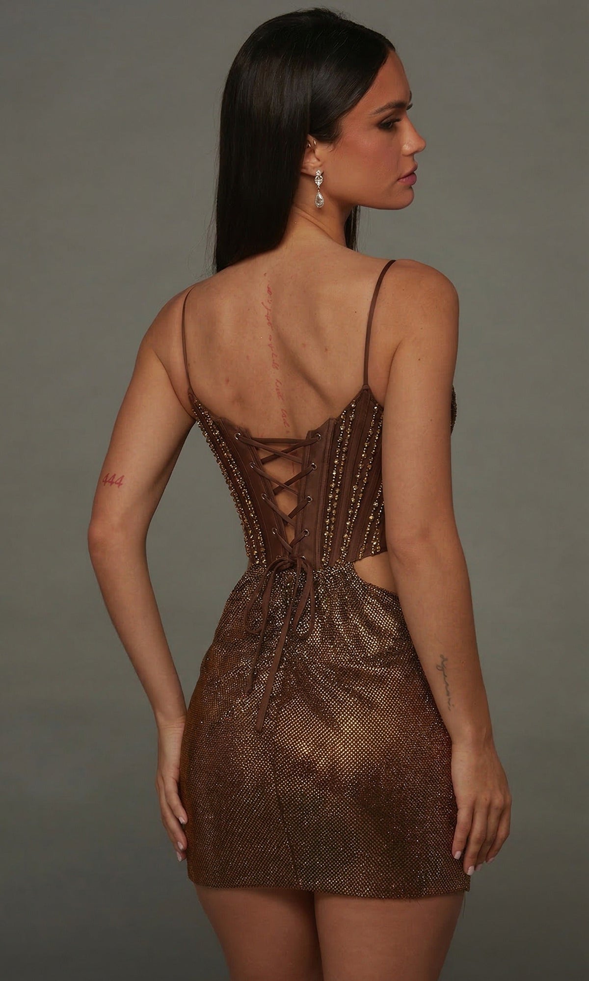 Alyce Paris 40174 - Plunging V-Neck Beaded Illusion Cocktail Dress
