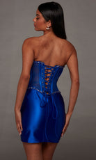 Alyce Paris 40177 - Embroidered Strapless Dress with Oversized Bow