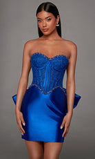 Alyce Paris 40177 - Embroidered Strapless Dress with Oversized Bow