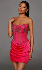 Alyce Paris 40186 - Scoop Neck Drop Waist Beaded Dress