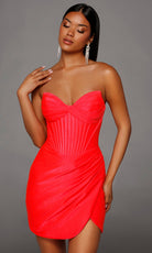 Alyce Paris 40198 - Pleated Bust Sweetheart Fitted Dress