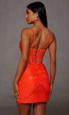Alyce Paris 40202 - Sweetheart Linear Beaded Mini Dress
