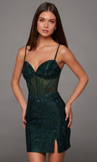 Alyce Paris 40202 - Sweetheart Linear Beaded Mini Dress