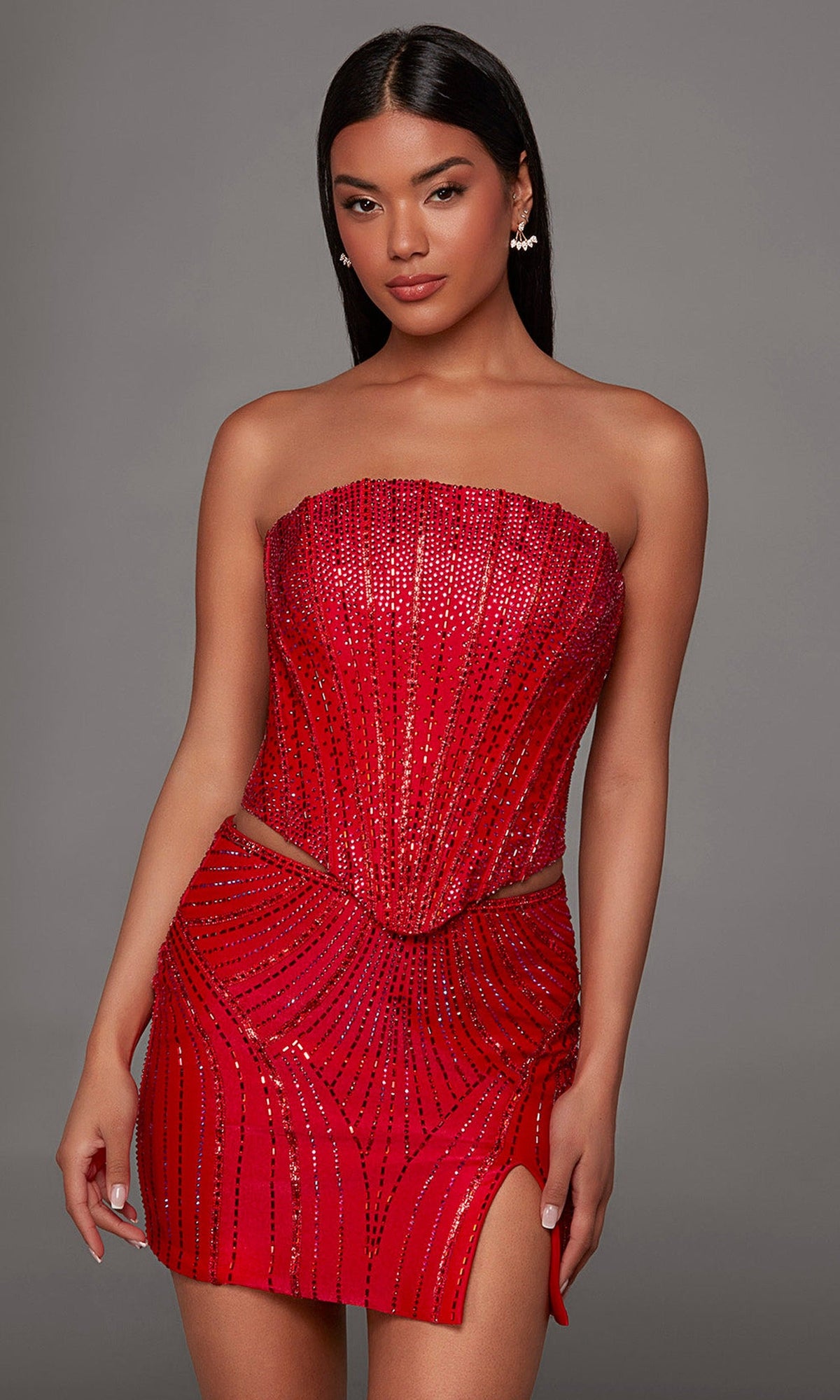 Alyce Paris 40205 - Stone Embellished Two Piece Cocktail Dress
