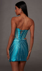 Alyce Paris 40211 - Side Cutout Beaded Strapless Dress
