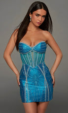 Alyce Paris 40232 - Jeweled Sweetheart Neck Bodycon Dress