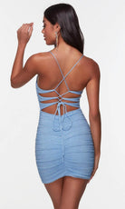 Alyce Paris 4570 - Beaded Ruched Sheath Cocktail Dress