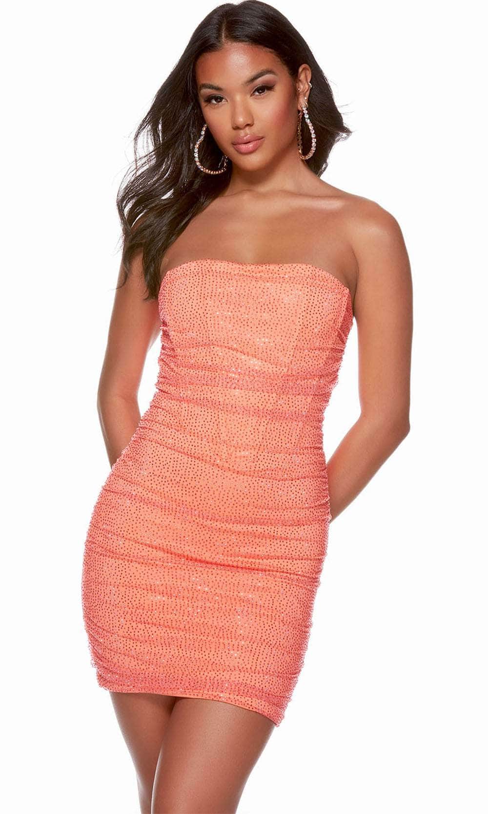 Alyce Paris 4738 - Beaded Strapless Cocktail Dress - back view