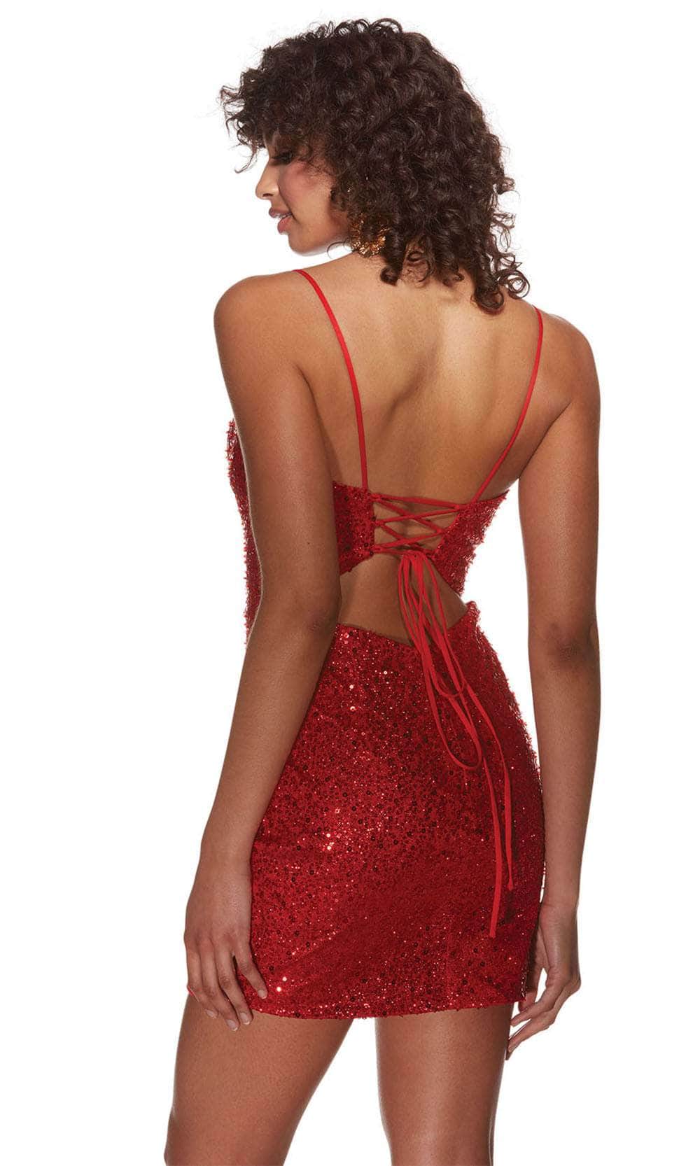 Alyce Paris 4829 - Sheer Sleeveless Cocktail Dress - back view