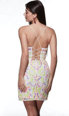 Alyce Paris 4841 - Deep V-Neck Embellished Cocktail Dress - view 9