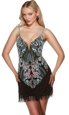 Alyce Paris 4872 - Bead Embellished Sleeveless Cocktail Dress - designer cocktail dress at Silhouette Dresses