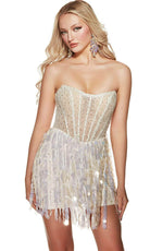Alyce Paris 4876 - Hot Fix Embellished Strapless Cocktail Dress - back view