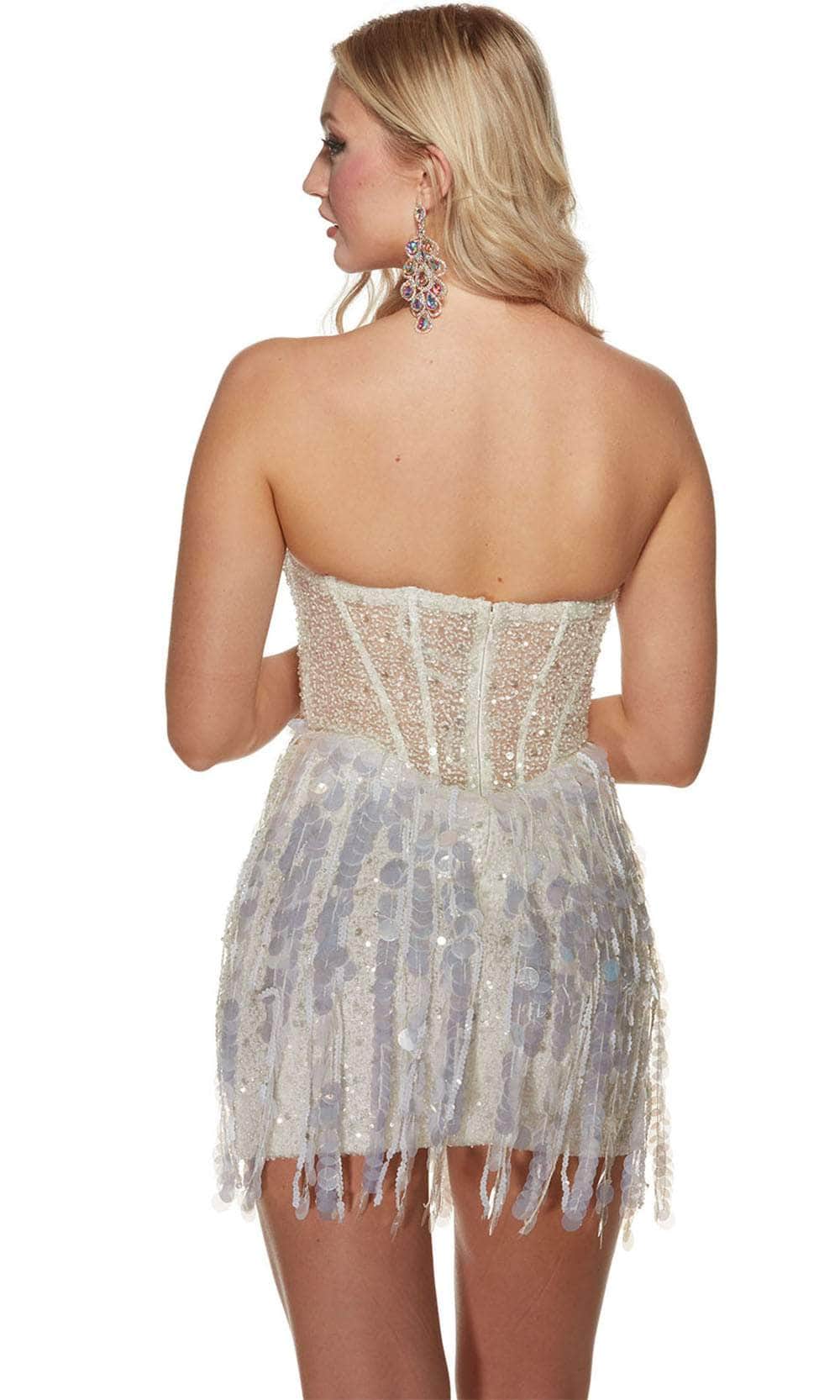 Alyce Paris 4876 - Hot Fix Embellished Strapless Cocktail Dress - view 4