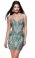 Alyce Paris 4895 - Sequin Embellished Sleeveless Cocktail Dress - designer cocktail dress at Silhouette Dresses