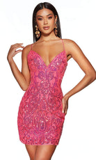 Alyce Paris 4900 - Sequin Embellished Sleeveless Cocktail Dress - designer homecoming dress at Silhouette Dresses