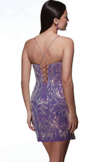 Alyce Paris 4900 - Sequin Embellished Sleeveless Cocktail Dress - detail view