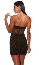 Alyce Paris 4934 - Illusion Corset Sweetheart Cocktail Dress