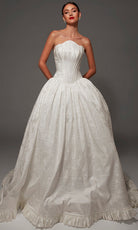 Alyce Paris 50001 - Ruffle Hem Textured Floral Ballgown