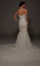 Alyce Paris 50008 - Peplum Detail Lace Mermaid Bridal Gown - Silhouette Dresses
