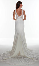 Alyce Paris 5065 - Plunging V-Neck Embroidered Mermaid Dress