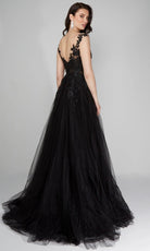 Alyce Paris 5090 - Plunging Illusion A-Line Lace Gown
