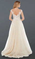 Alyce Paris 5090 - Plunging Illusion A-Line Lace Gown