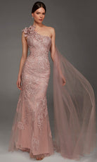 Alyce Paris 55000 - One Shoulder Embroidered Mermaid Gown
