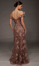Alyce Paris 55001 - Embroidered Tulle Off Shoulder Long Gown