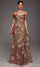 Alyce Paris 55001 - Embroidered Tulle Off Shoulder Long Gown