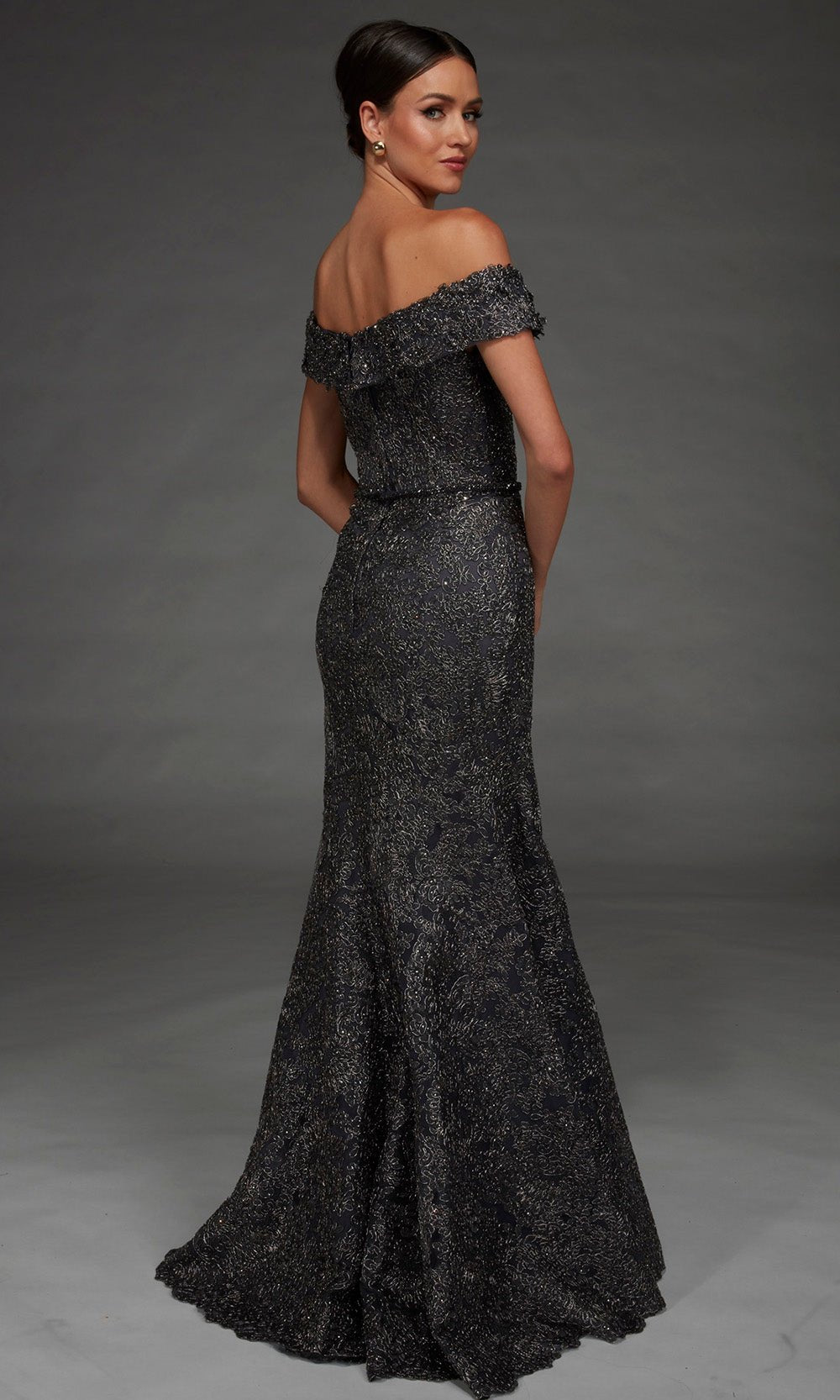 Alyce Paris 55007 - Mermaid Lace Applique Evening Gown - Silhouette Dresses