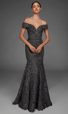 Alyce Paris 55007 - Mermaid Lace Applique Evening Gown - Silhouette Dresses
