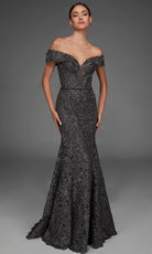 Alyce Paris 55007 - Mermaid Lace Applique Evening Gown - Silhouette Dresses