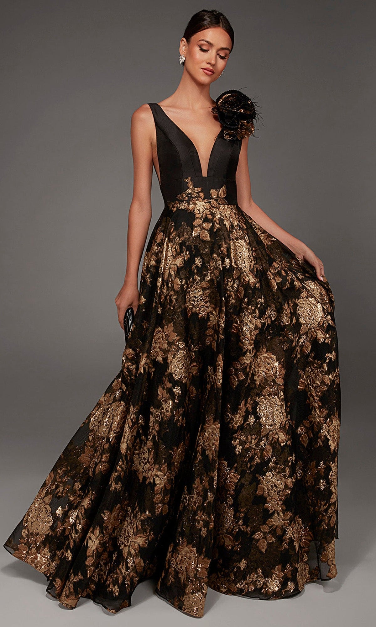 Alyce Paris 55008 - Sleeveless Burnout Organza A-Line Gown