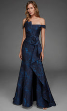 Alyce Paris 55017 - Rosette Waist Off Shoulder Formal Gown