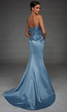 Alyce Paris 55020 - Floral Applique Bodice Mermaid Satin Gown