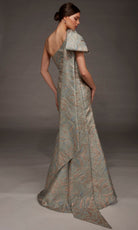 Alyce Paris 55026 - Jacquard Asymmetric Neck Evening Gown