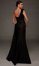 Alyce Paris 55030 - Asymmetric Textured Mikado Long Gown - Silhouette Dresses