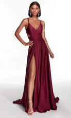 Alyce Paris - 60453 Sleeveless V-Neck Satin Modest Prom A-Line Gown - view 8