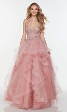 Alyce Paris - 61085 Organza Tiered A-Line Gown - designer prom dress at Silhouette Dresses