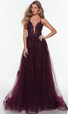 Alyce Paris 61263 - Lace Applique V-Neck Prom Ballgown