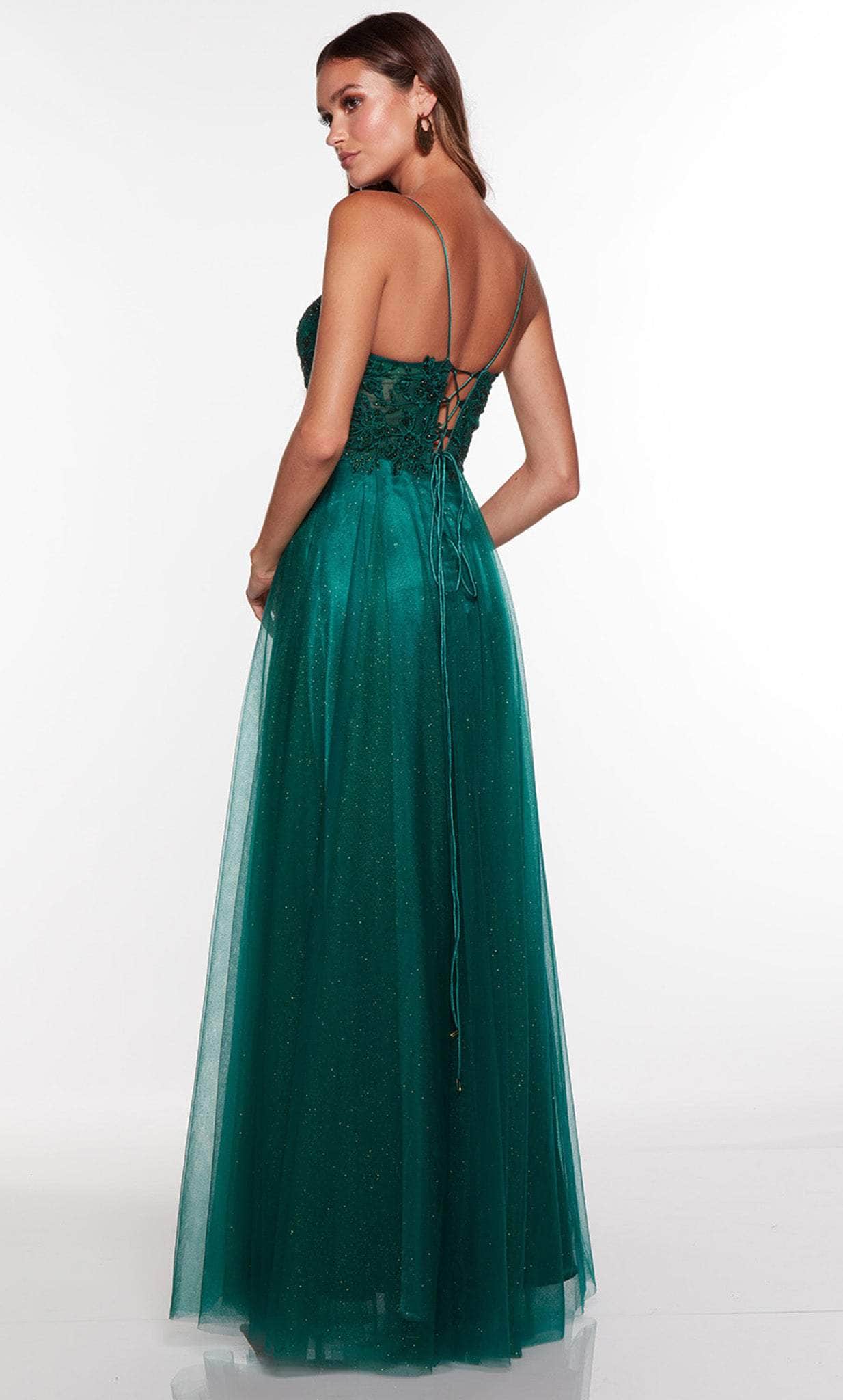 Alyce Paris 61325 - Lace Applique Prom Dress - detail view