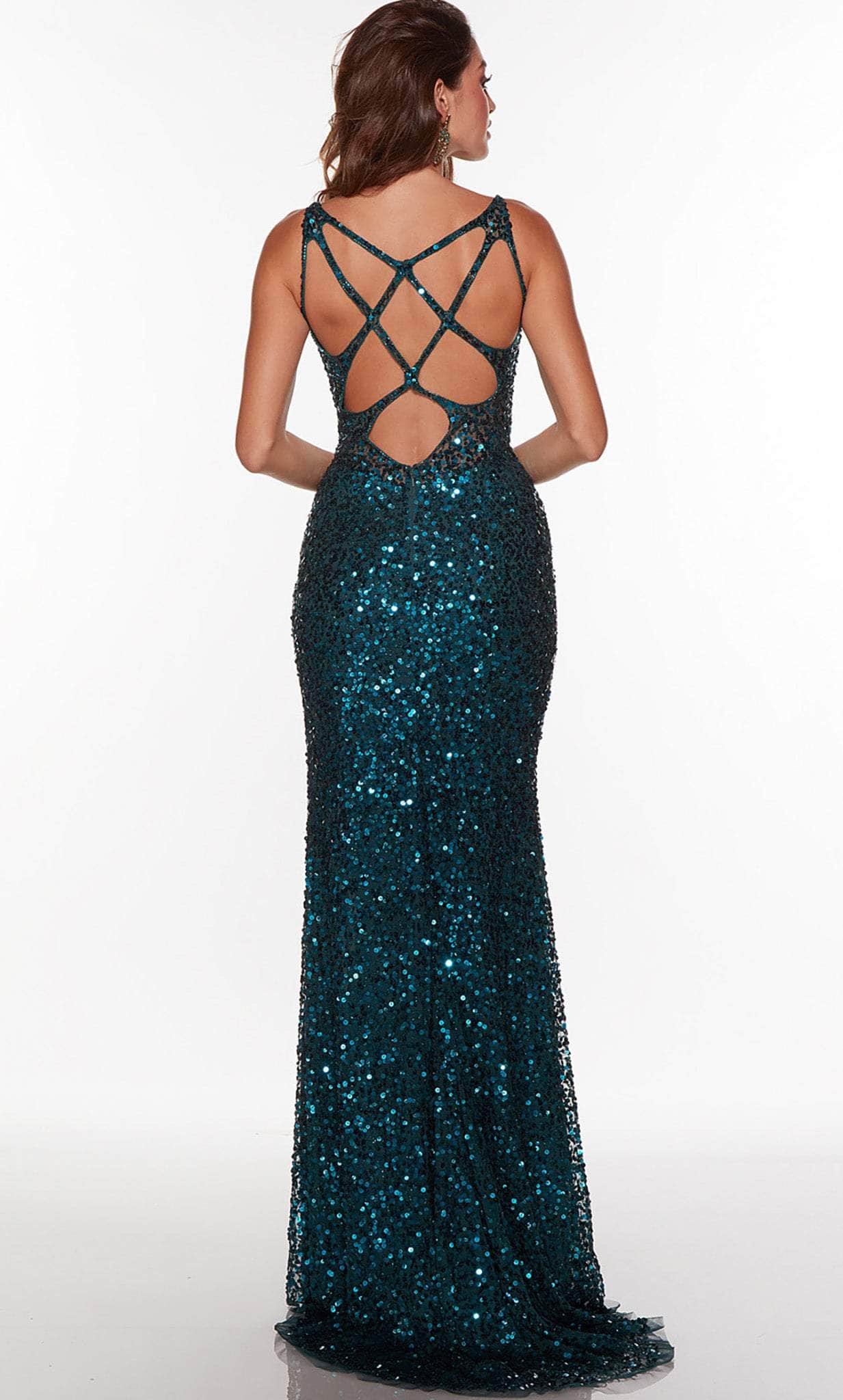 Alyce Paris 61366 - Strappy Back Sheath Prom Gown - Silhouette Dresses